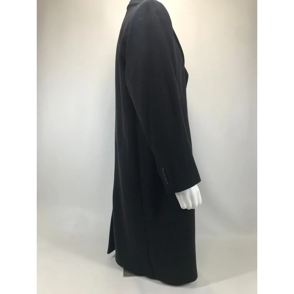 Michael Kors Mens Black Wool Blend Top Coat Over Coat Size 44R‎